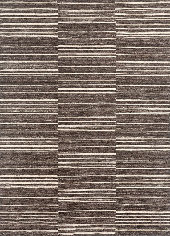 saga blue wool hand loom Rug - HeadShot