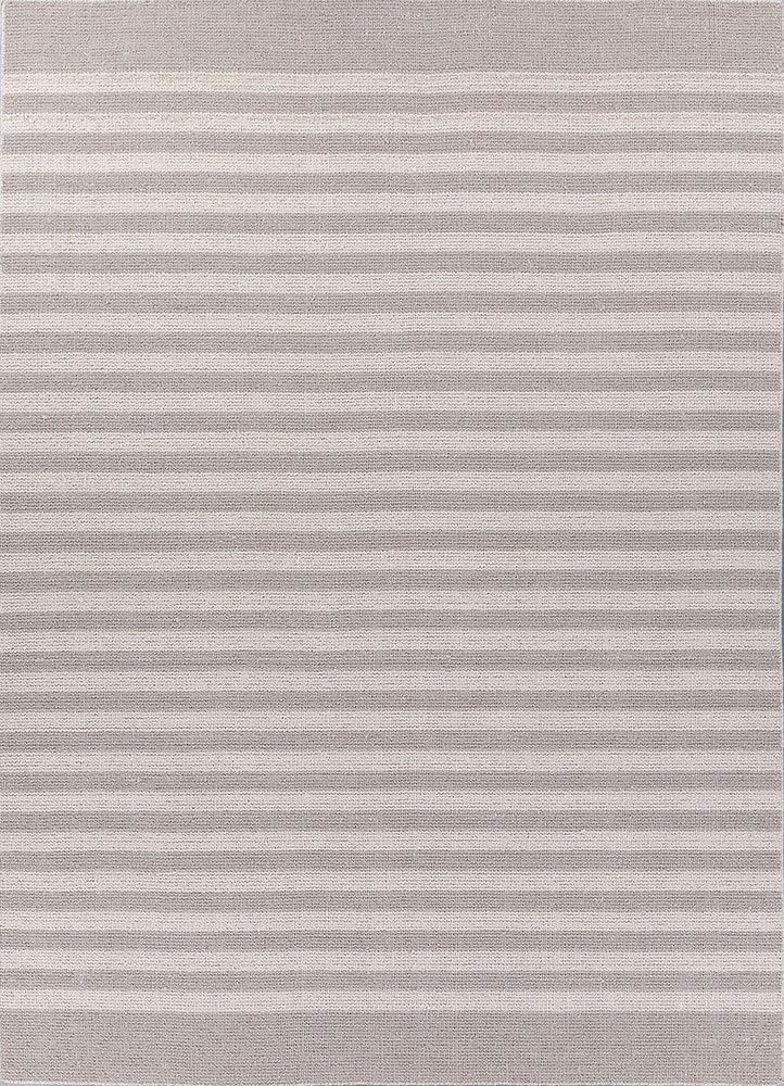 saga grey and black wool hand loom Rug - HeadShot