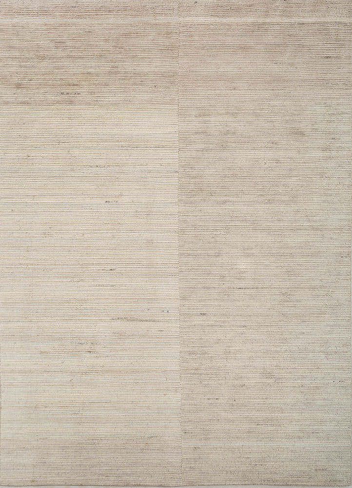 saga ivory wool hand loom Rug - HeadShot