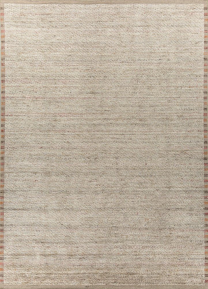 basis green wool hand loom Rug - HeadShot