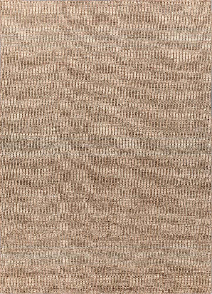 basis beige and brown wool hand loom Rug - HeadShot