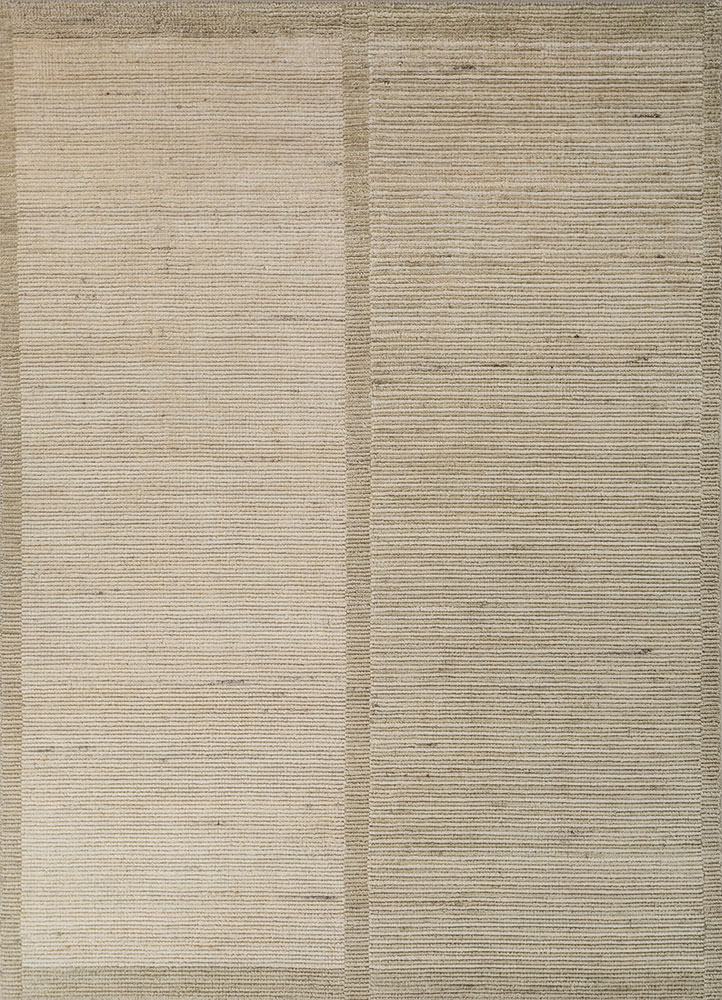 saga ivory wool hand loom Rug - HeadShot