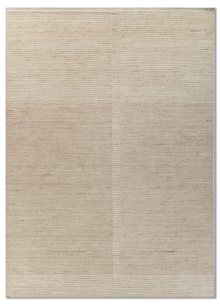 saga ivory wool hand loom Rug - HeadShot