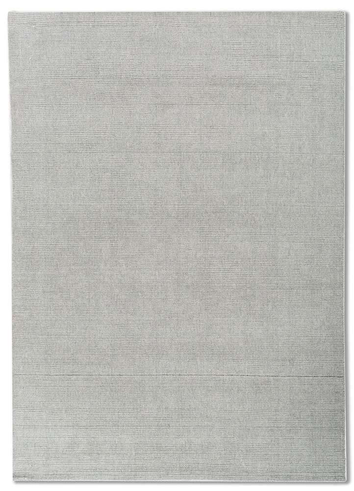 basis blue wool hand loom Rug - HeadShot