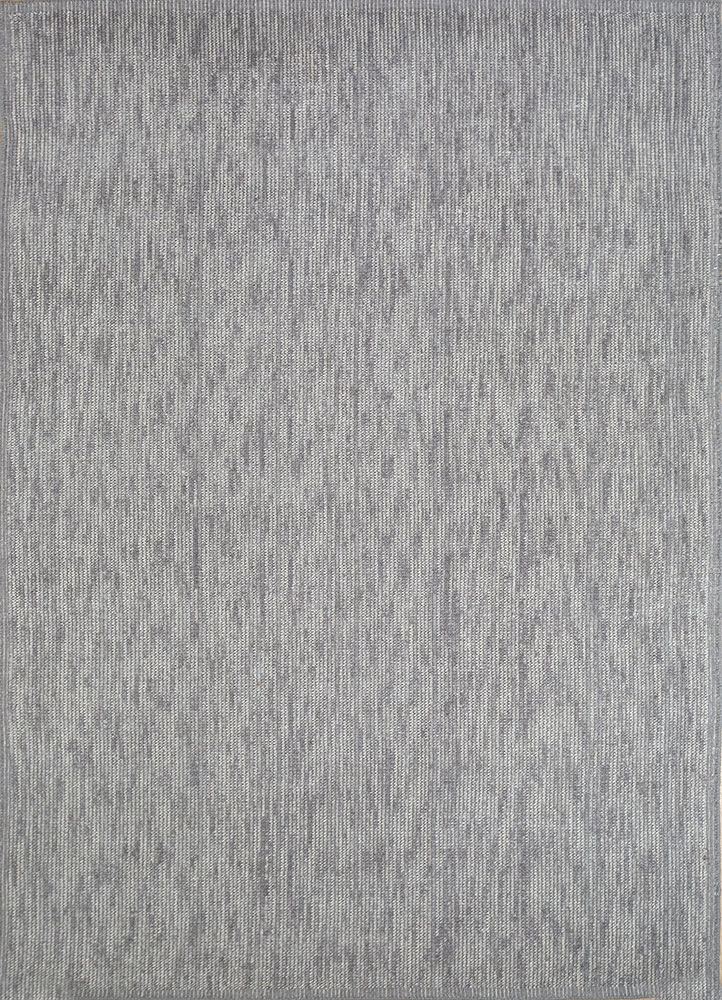 saga grey and black wool hand loom Rug - HeadShot