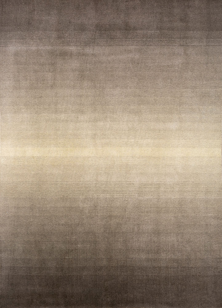 jean beige and brown wool hand loom Rug - HeadShot