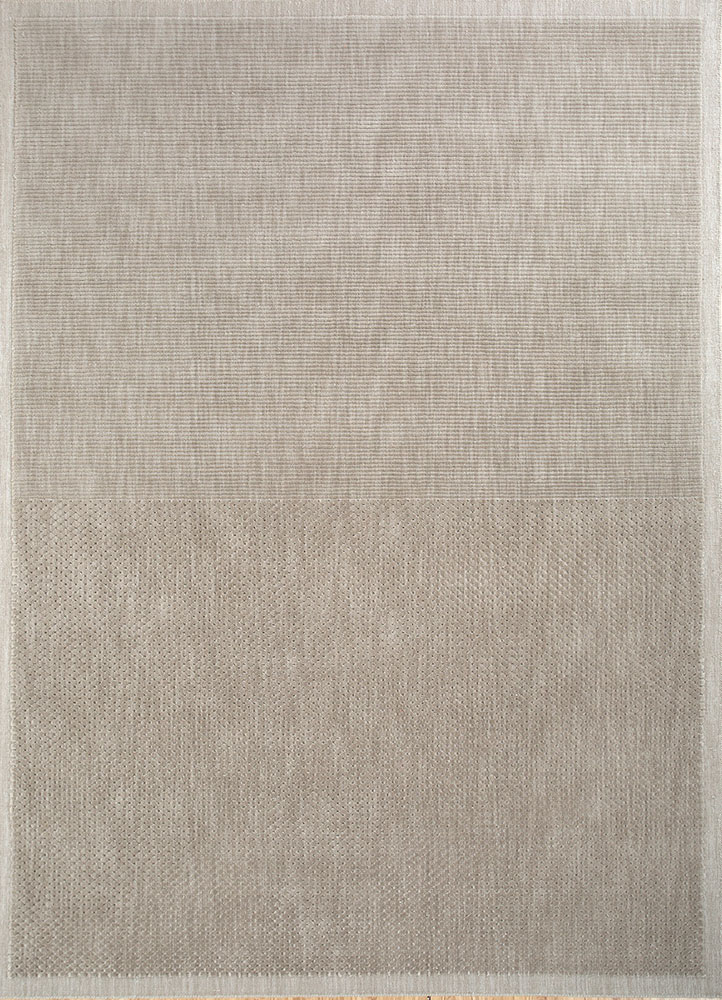 saga grey and black wool hand loom Rug - HeadShot