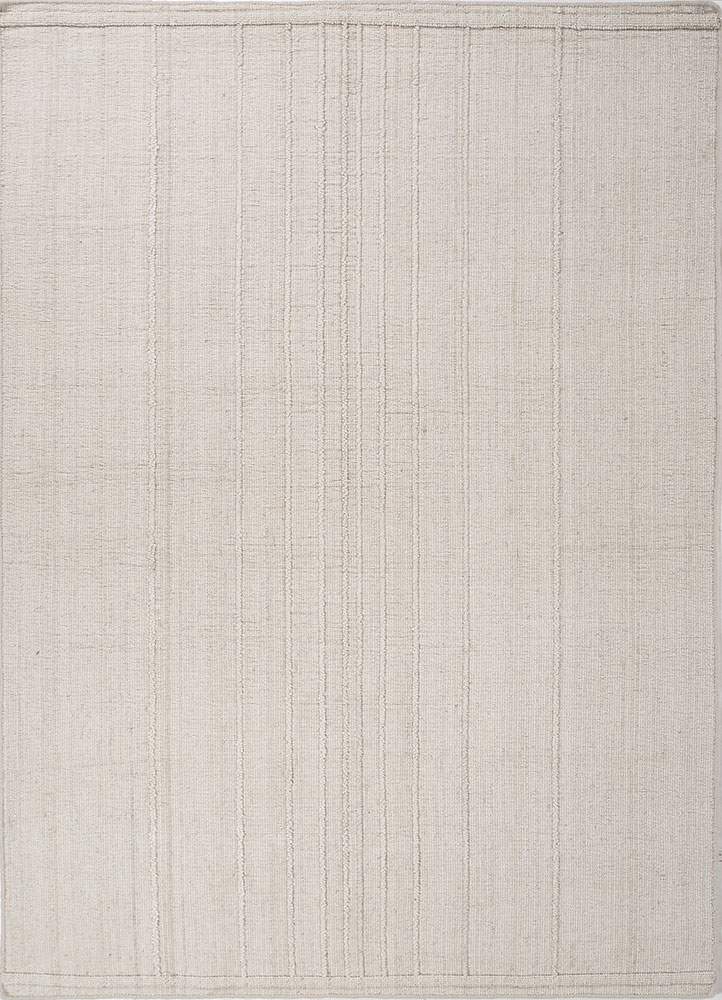 saga ivory wool hand loom Rug - HeadShot
