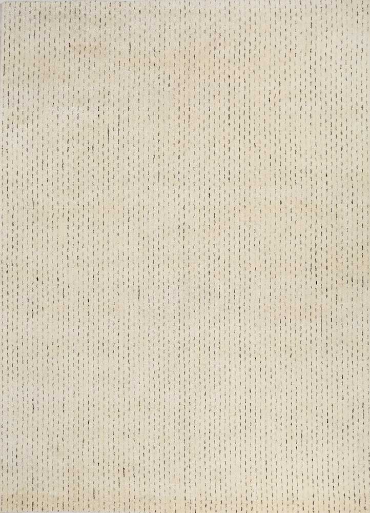 saga ivory wool hand loom Rug - HeadShot