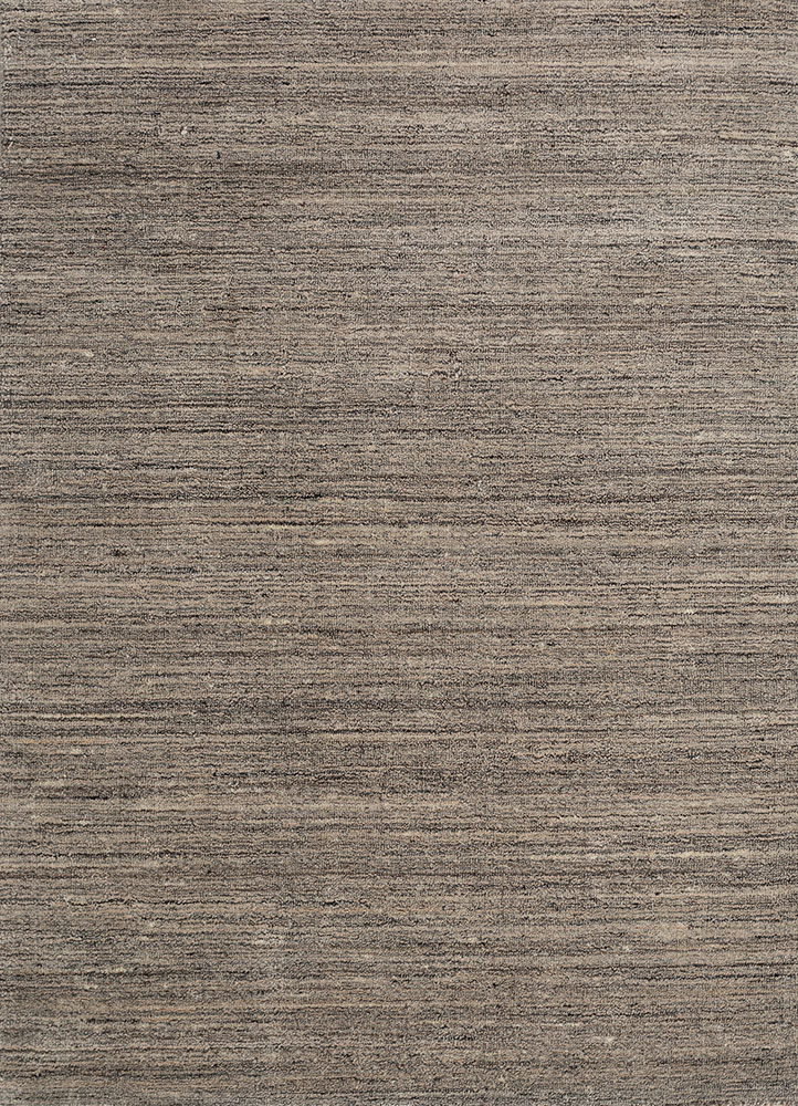 saga ivory wool and viscose hand loom Rug - HeadShot