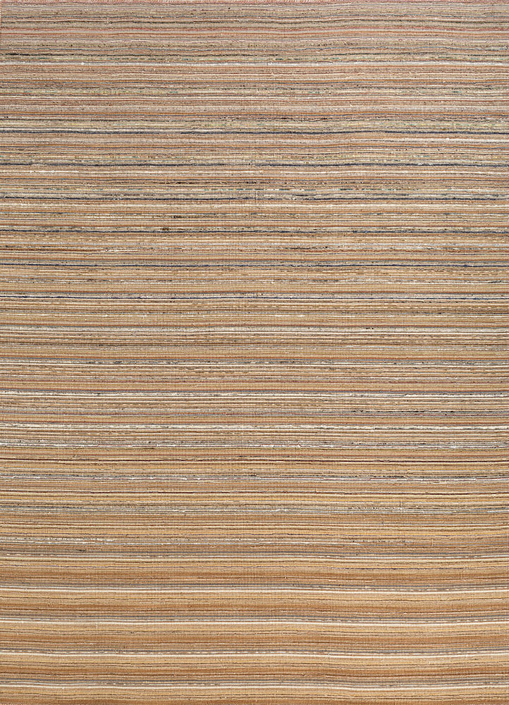 saga red and orange wool and viscose hand loom Rug - HeadShot