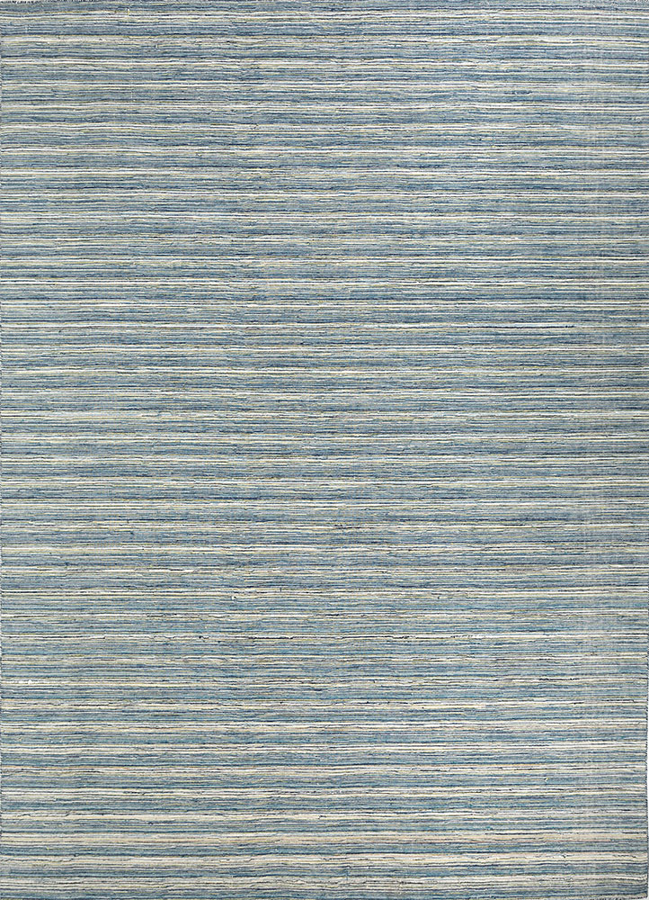 saga ivory wool and viscose hand loom Rug - HeadShot