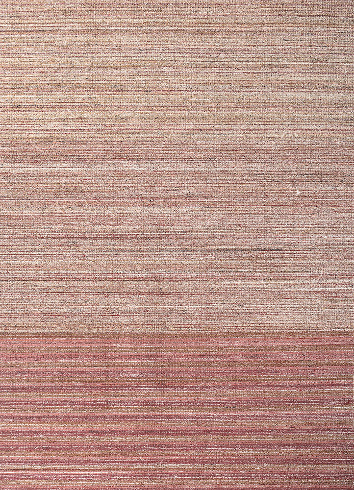 saga beige and brown wool and viscose hand loom Rug - HeadShot