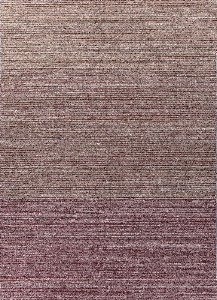 saga red and orange wool and viscose hand loom Rug - HeadShot