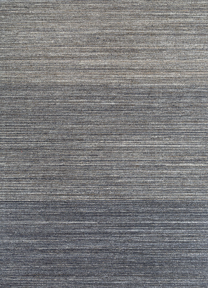 tesoro blue wool and viscose hand loom Rug - HeadShot
