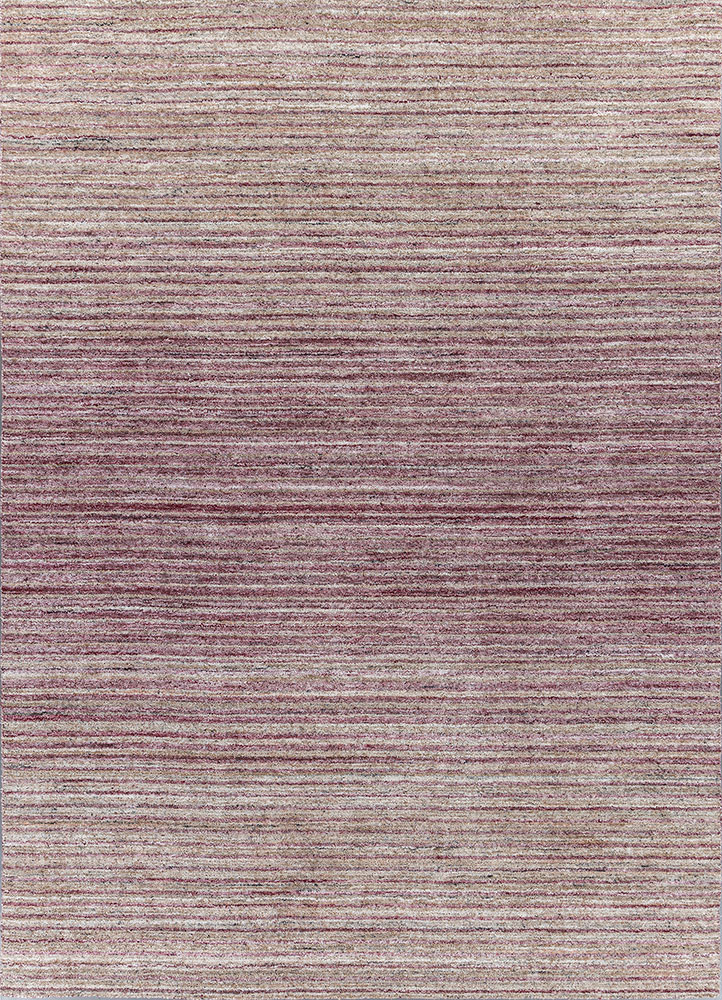 saga red and orange wool and viscose hand loom Rug - HeadShot