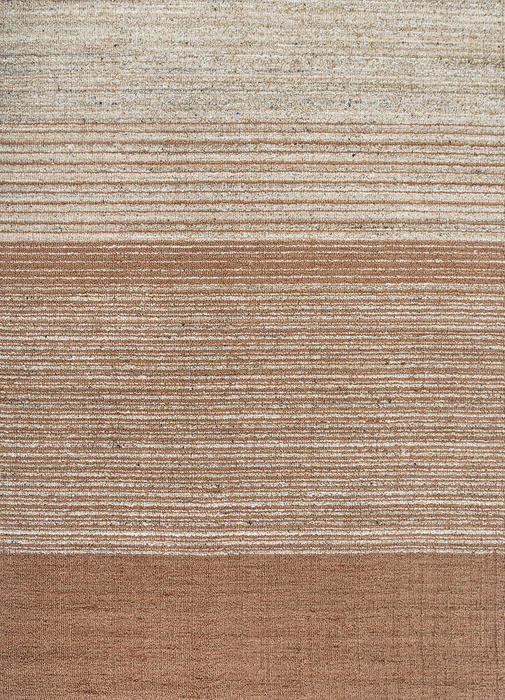 saga red and orange wool and viscose hand loom Rug - HeadShot