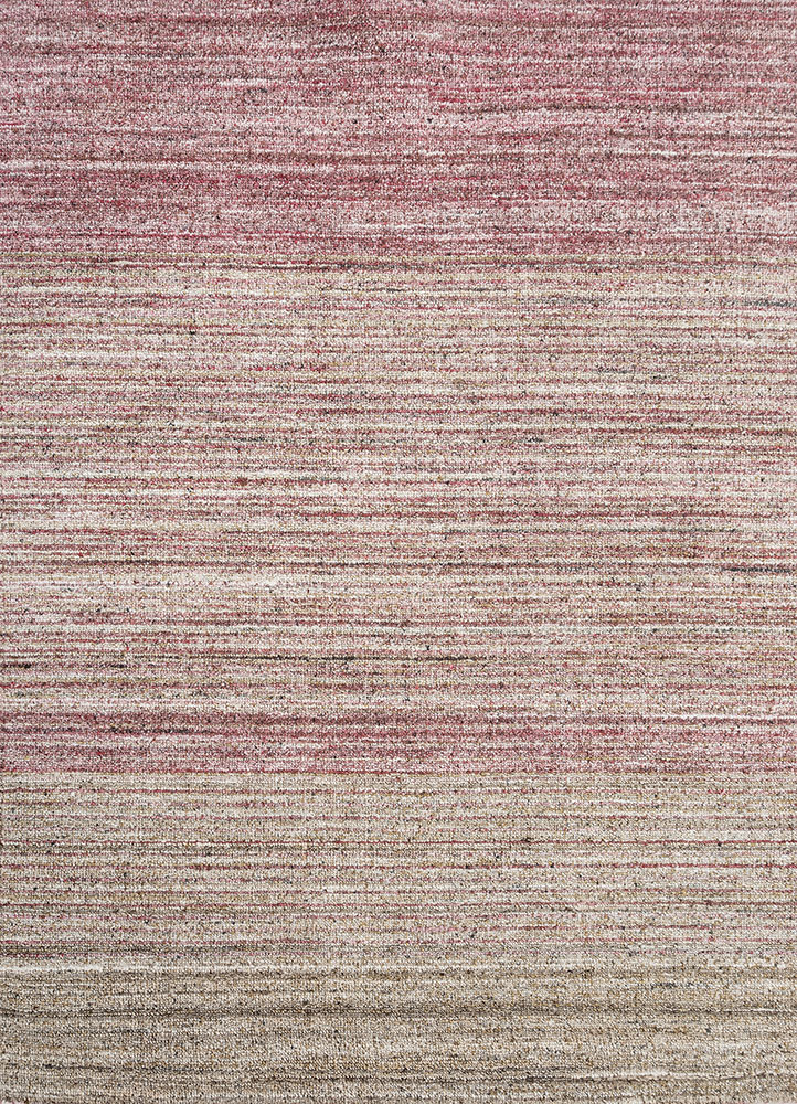 saga red and orange wool and viscose hand loom Rug - HeadShot