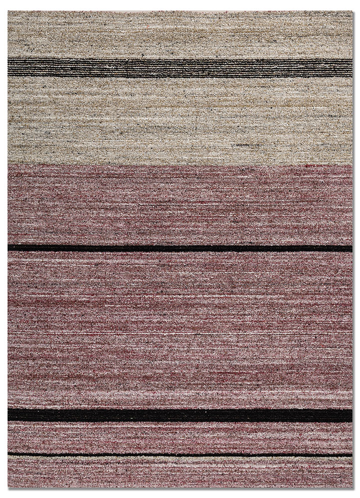 saga red and orange wool and viscose hand loom Rug - HeadShot