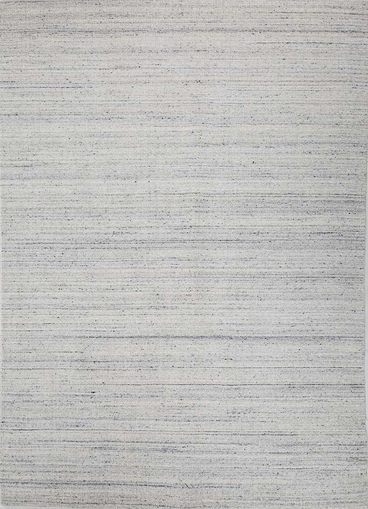 saga blue wool and viscose hand loom Rug - HeadShot