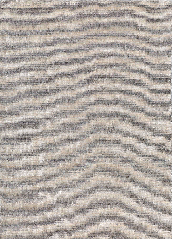 basis ivory wool and viscose hand loom Rug - HeadShot
