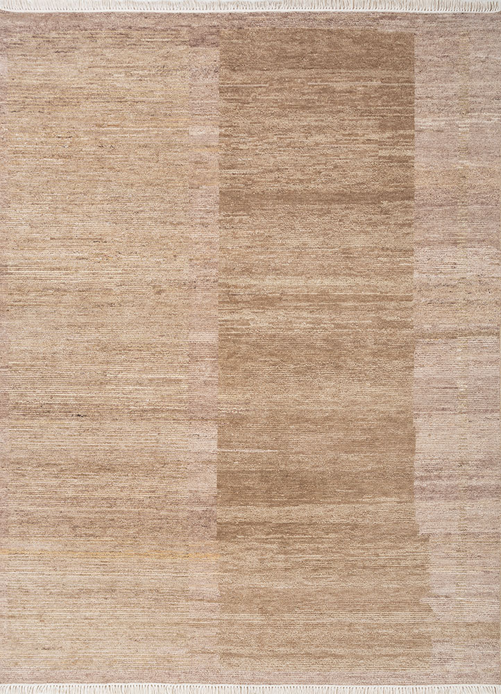 blythe beige and brown afghan wool hand knotted Rug - HeadShot