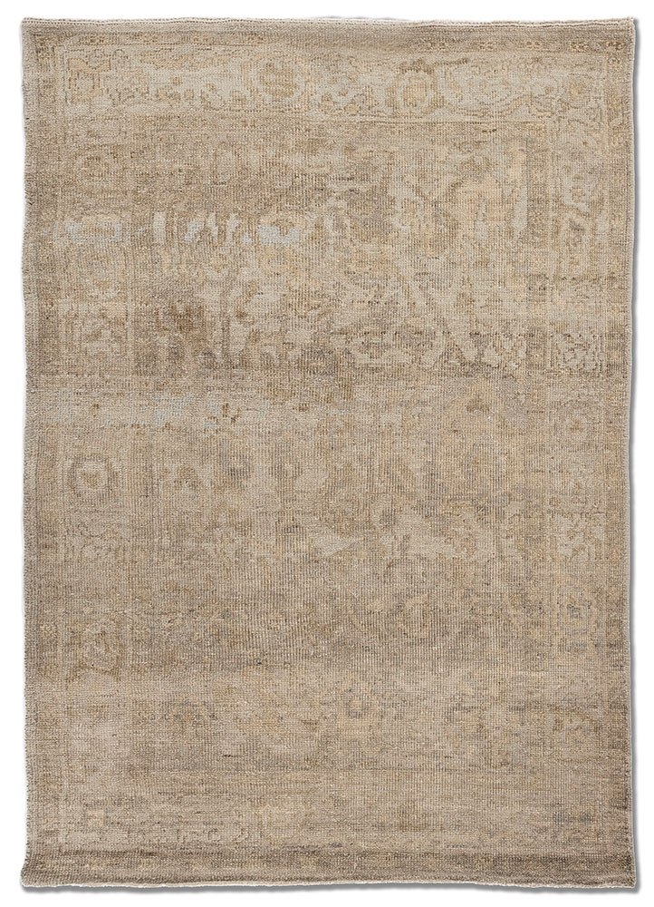 erbe blue wool hand knotted Rug - HeadShot