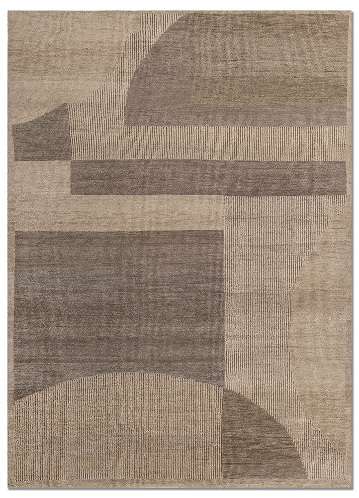 blythe ivory wool hand knotted Rug - HeadShot
