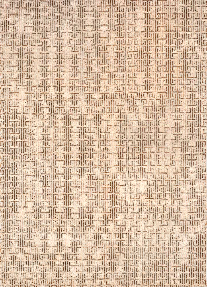 thyme ivory wool hand knotted Rug - HeadShot