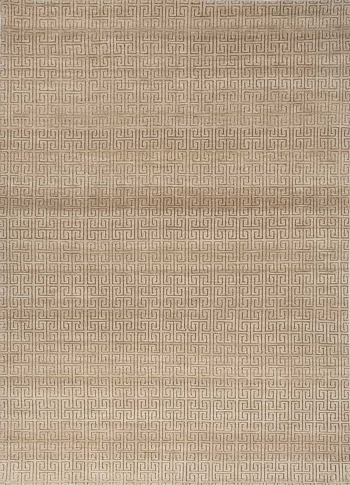 thyme ivory wool hand knotted Rug - HeadShot