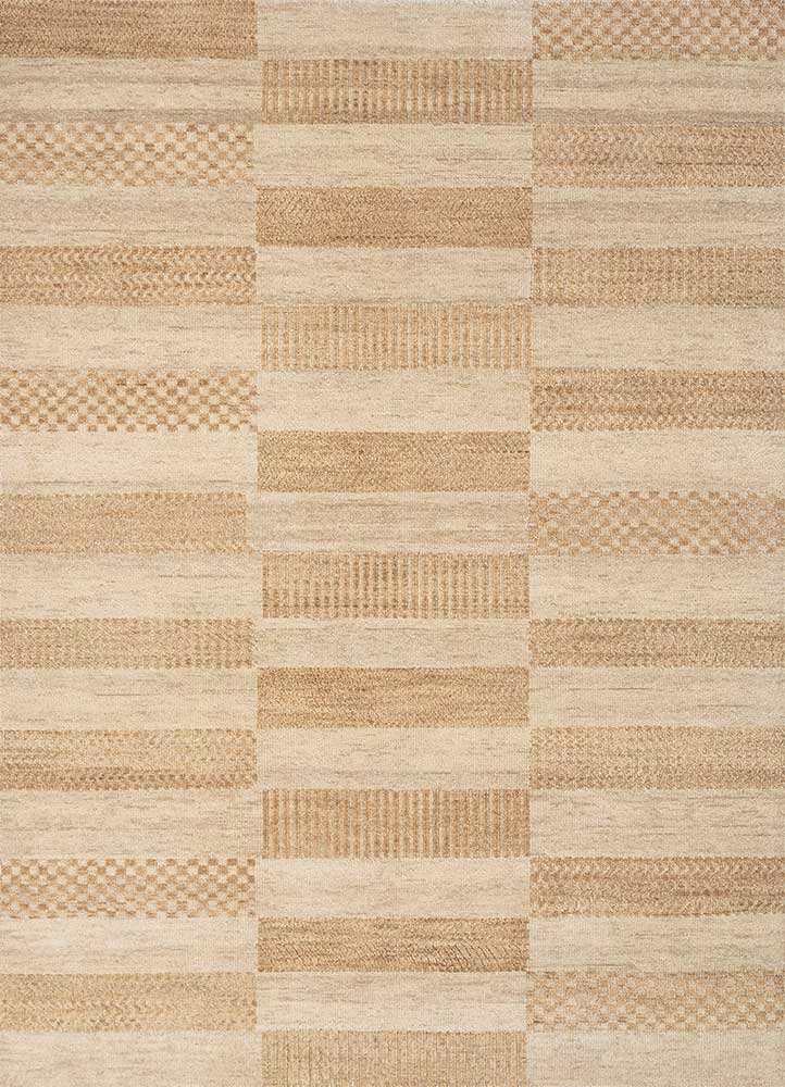thyme gold wool hand knotted Rug - HeadShot