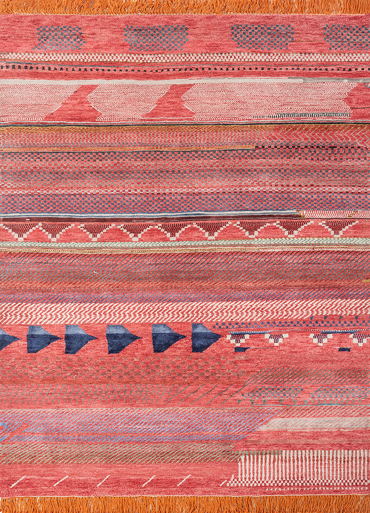 manchaha ivory wool and bamboo silk hand knotted Rug - HeadShot