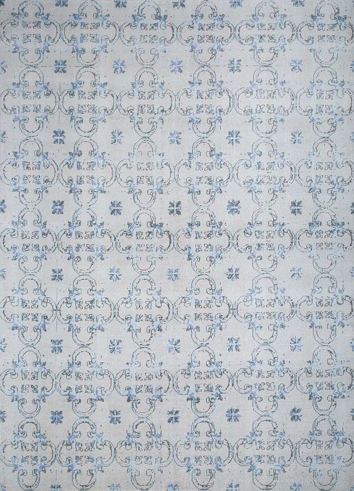 erbe grey and black wool hand knotted Rug - HeadShot
