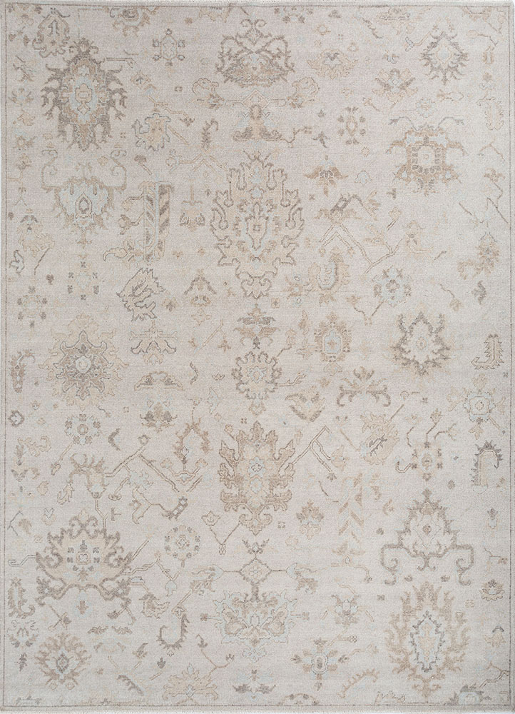 erbe grey and black wool hand knotted Rug - HeadShot