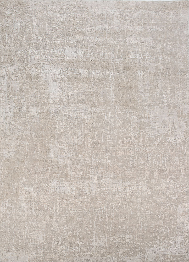 uvenuti grey and black wool and bamboo silk hand knotted Rug - HeadShot