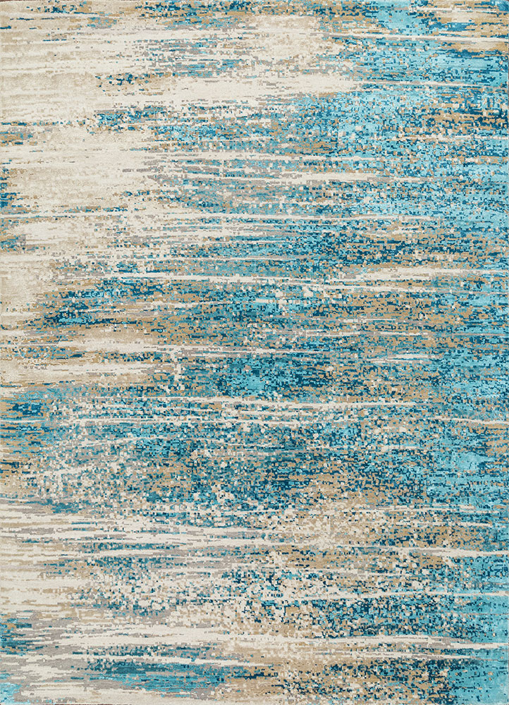 uvenuti ivory wool and bamboo silk hand knotted Rug - HeadShot