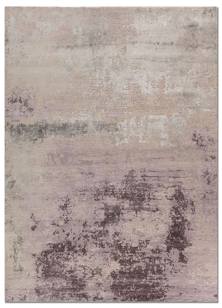 uvenuti ivory wool and bamboo silk hand knotted Rug - HeadShot