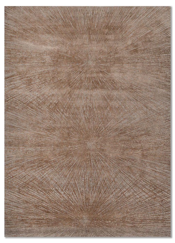 uvenuti grey and black wool and bamboo silk hand knotted Rug - HeadShot
