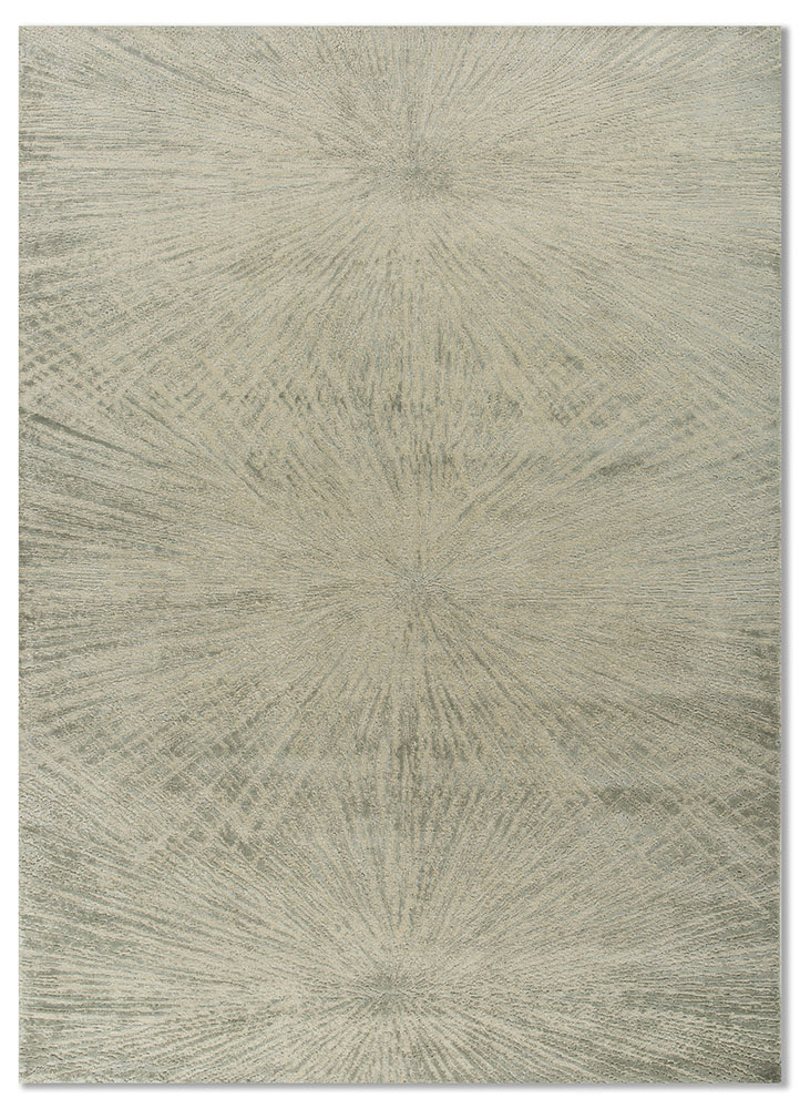 uvenuti green wool and bamboo silk hand knotted Rug - HeadShot