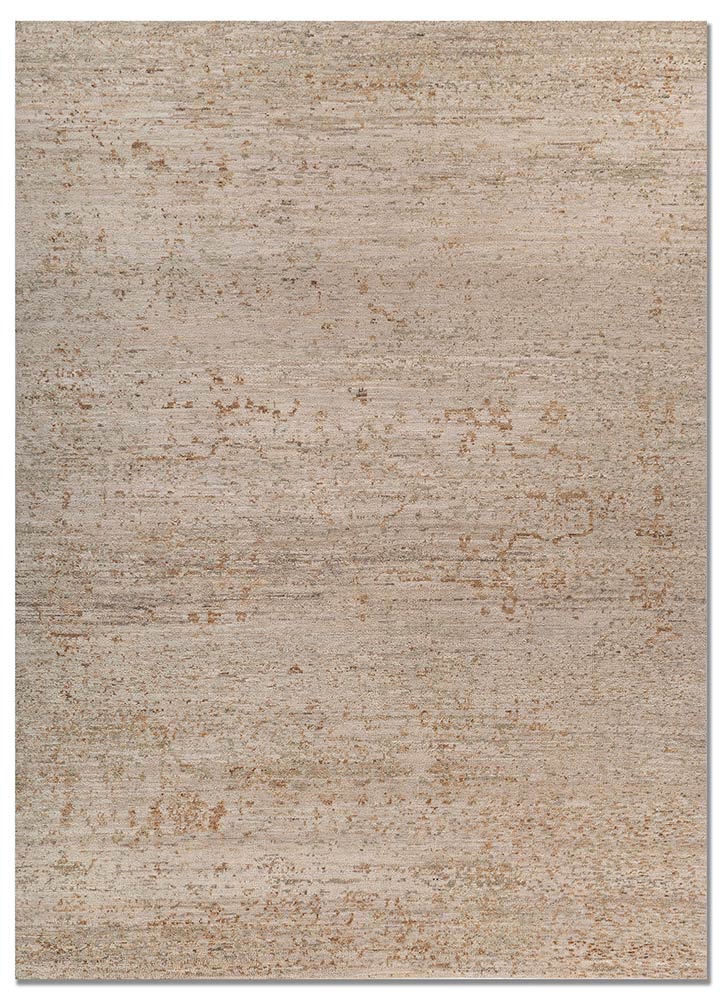 someplace in time ivory wool hand knotted Rug - HeadShot