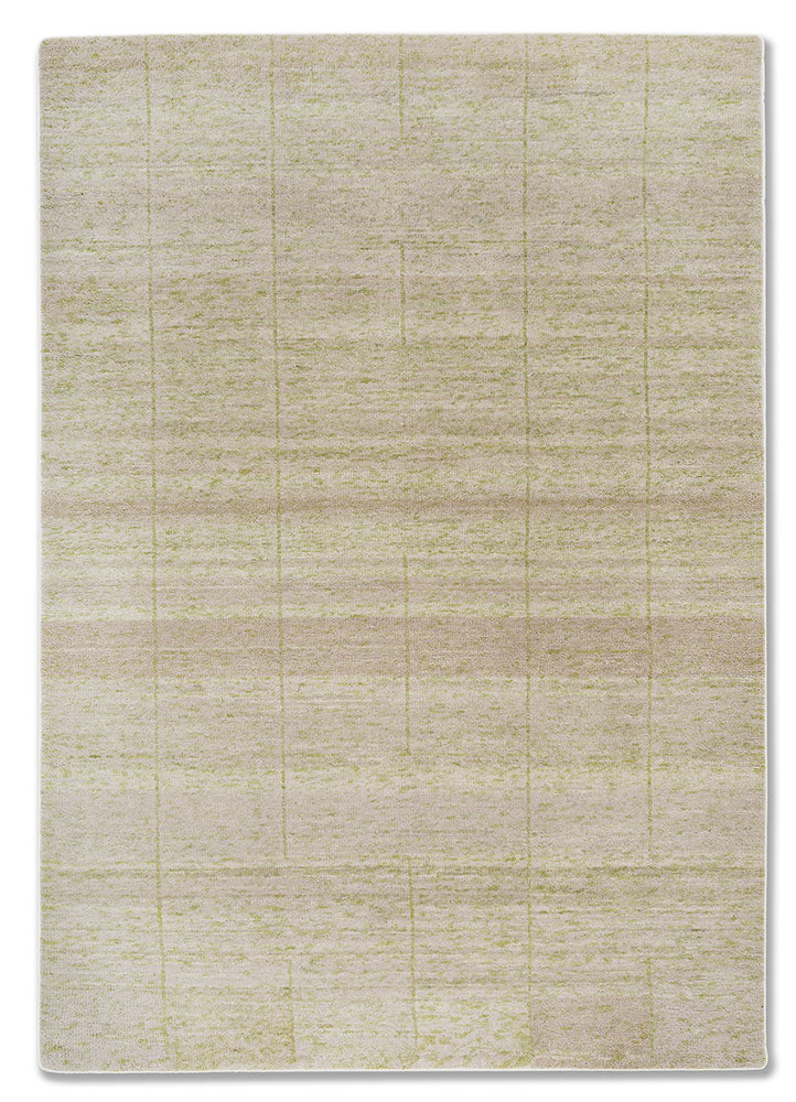 kavi x manchaha green wool hand knotted Rug - HeadShot