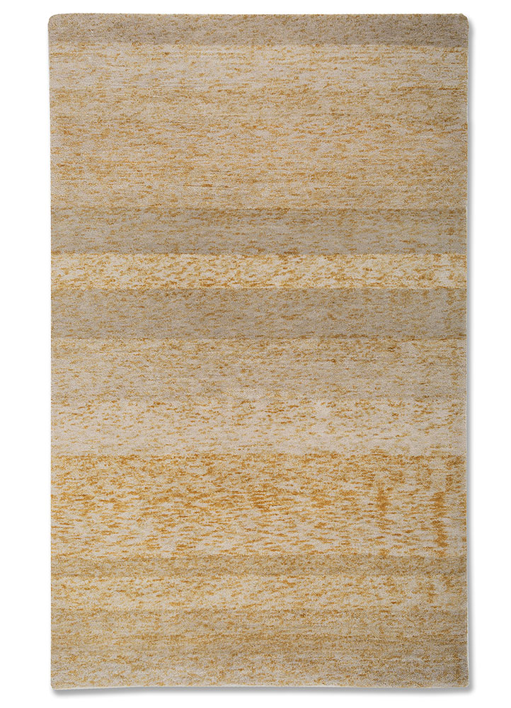 kavi x manchaha gold wool hand knotted Rug - HeadShot