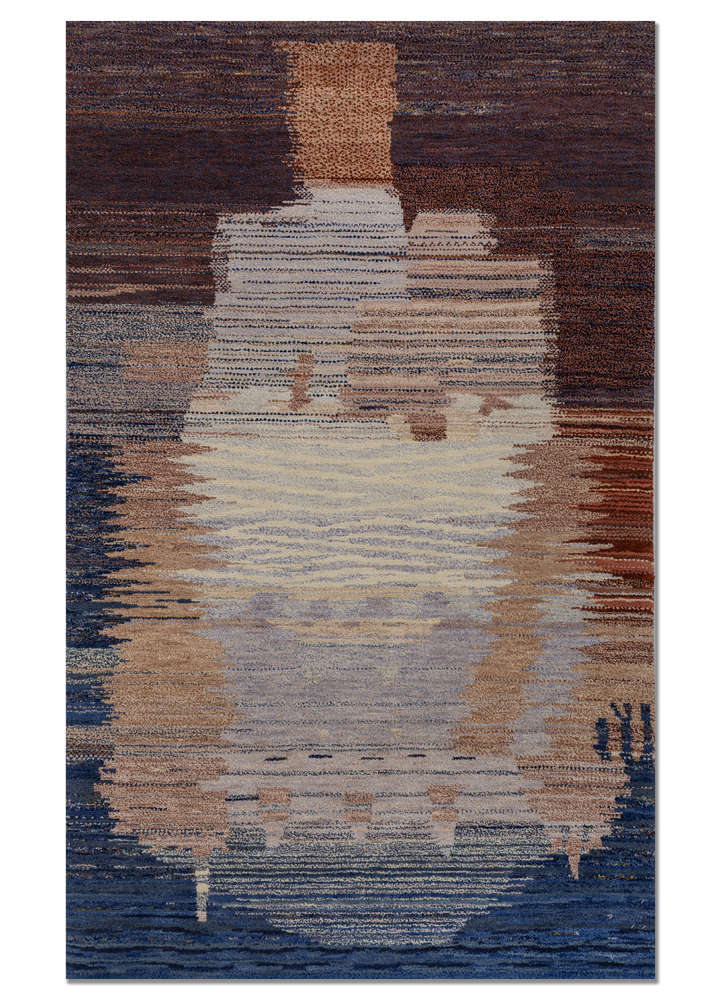 Manchaha Blue Hand Knotted Wool Rugs - Lxrm-5282 - Jaipur Rugs US