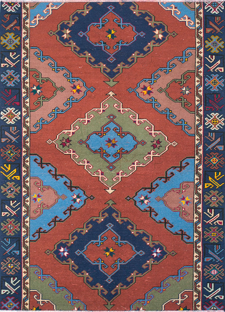 nuray multi wool hand knotted Rug - HeadShot