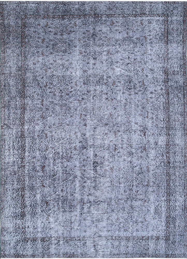 lacuna grey and black wool hand knotted Rug - HeadShot