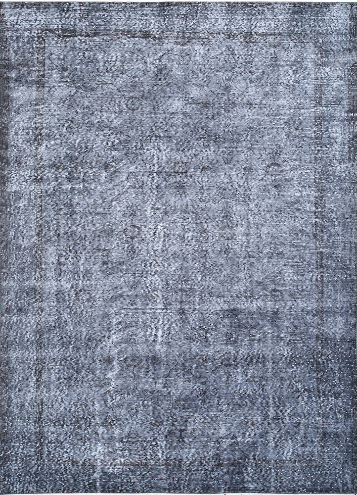 lacuna grey and black wool hand knotted Rug - HeadShot