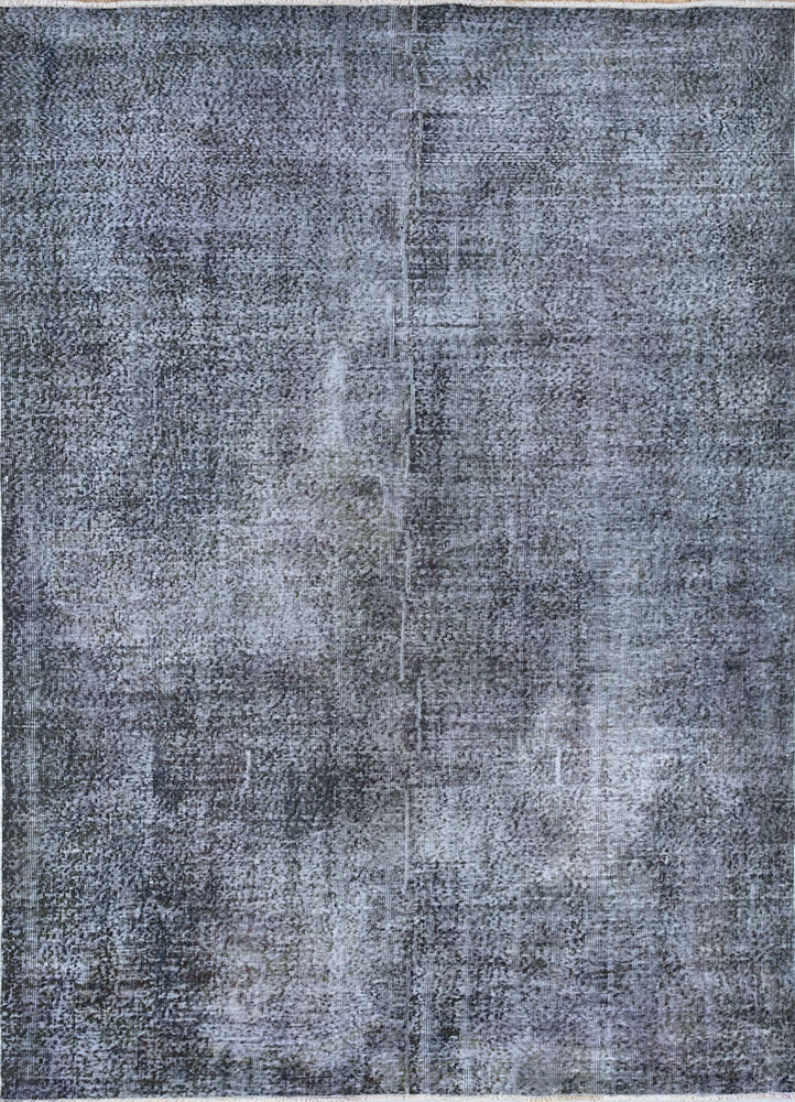 lacuna grey and black wool hand knotted Rug - HeadShot