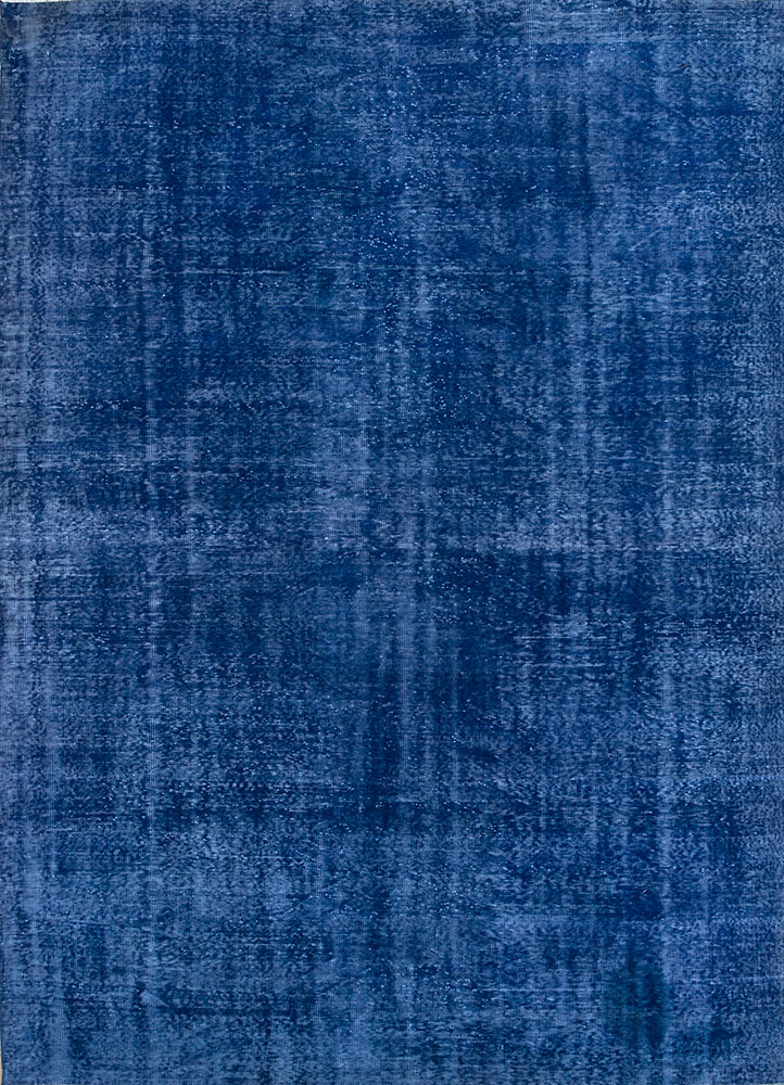 lacuna blue wool hand knotted Rug - HeadShot