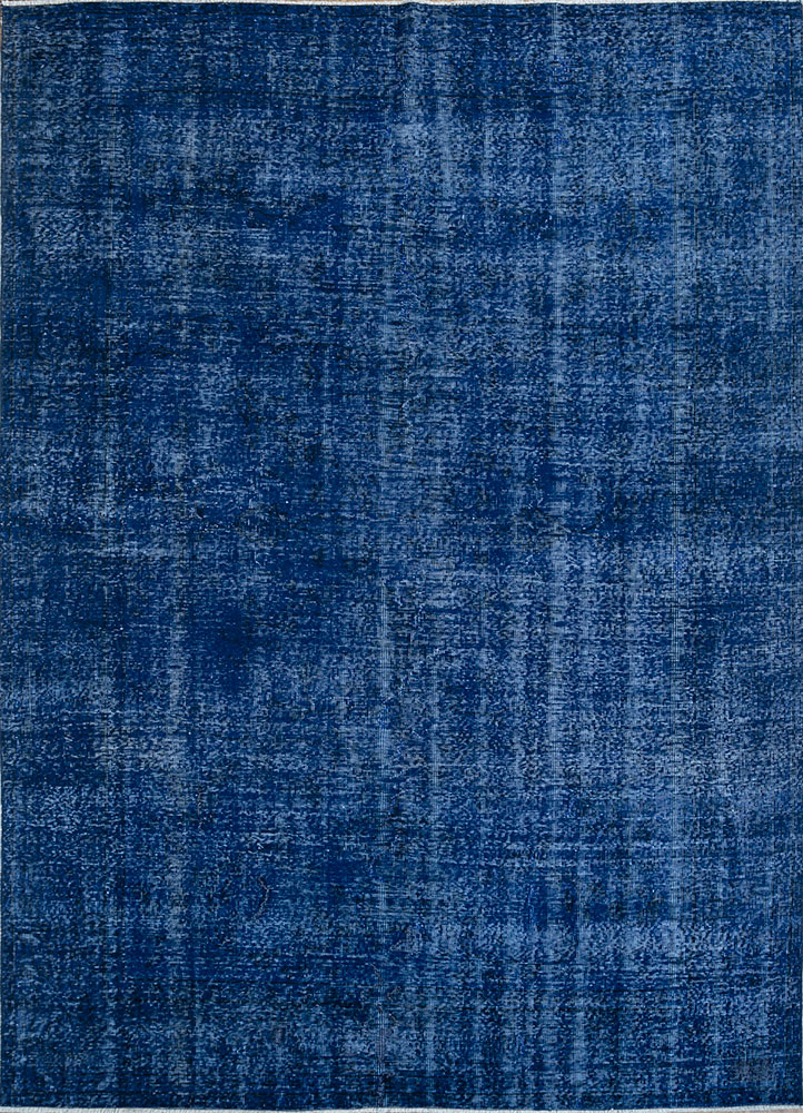 lacuna blue wool hand knotted Rug - HeadShot
