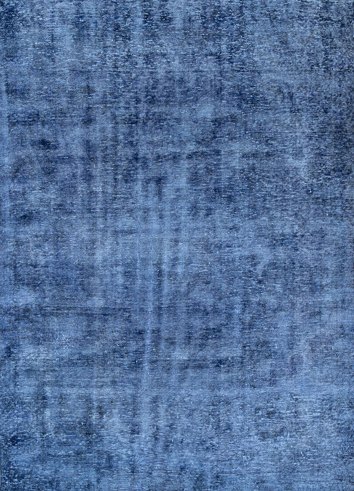 lacuna blue wool hand knotted Rug - HeadShot
